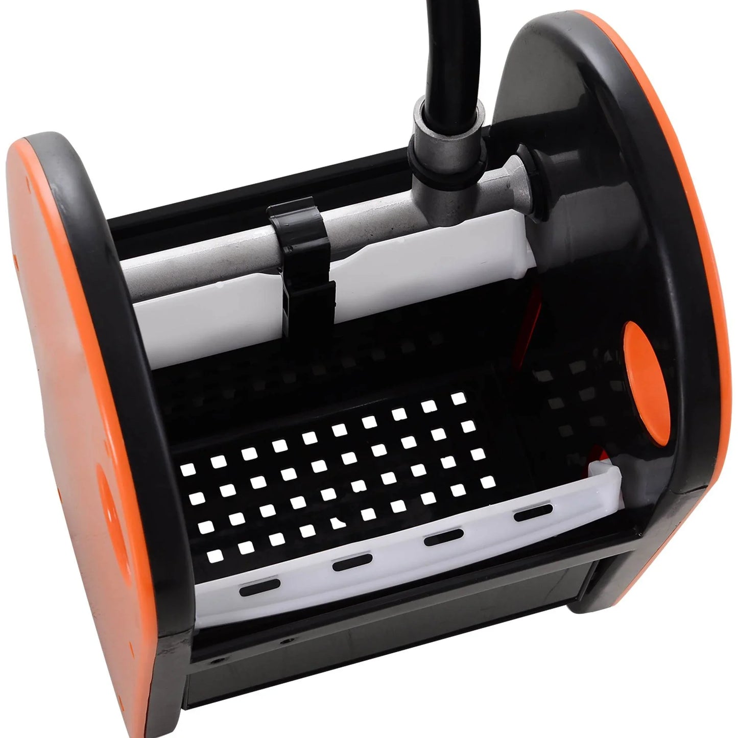 HOMCOM 26L Mobile Mop Bucket with Removable Wringer and Handle, Orange Cleaning Solution for Home Use - ALL4U RETAILER LTD