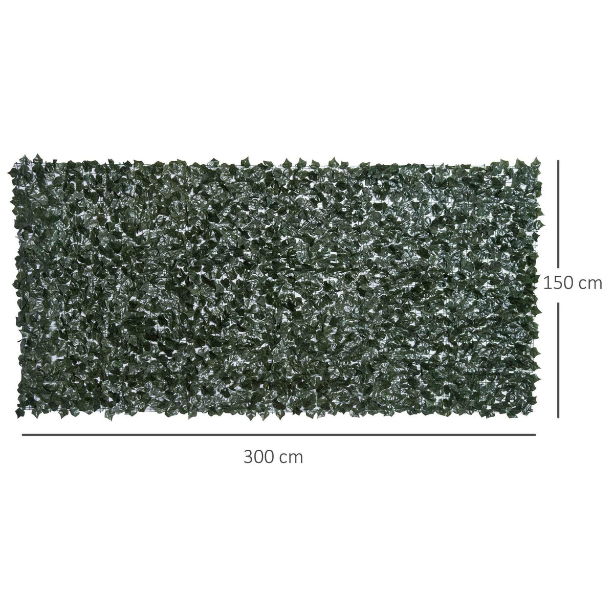 Dark green artificial leaf privacy screen panel with textured leaf pattern