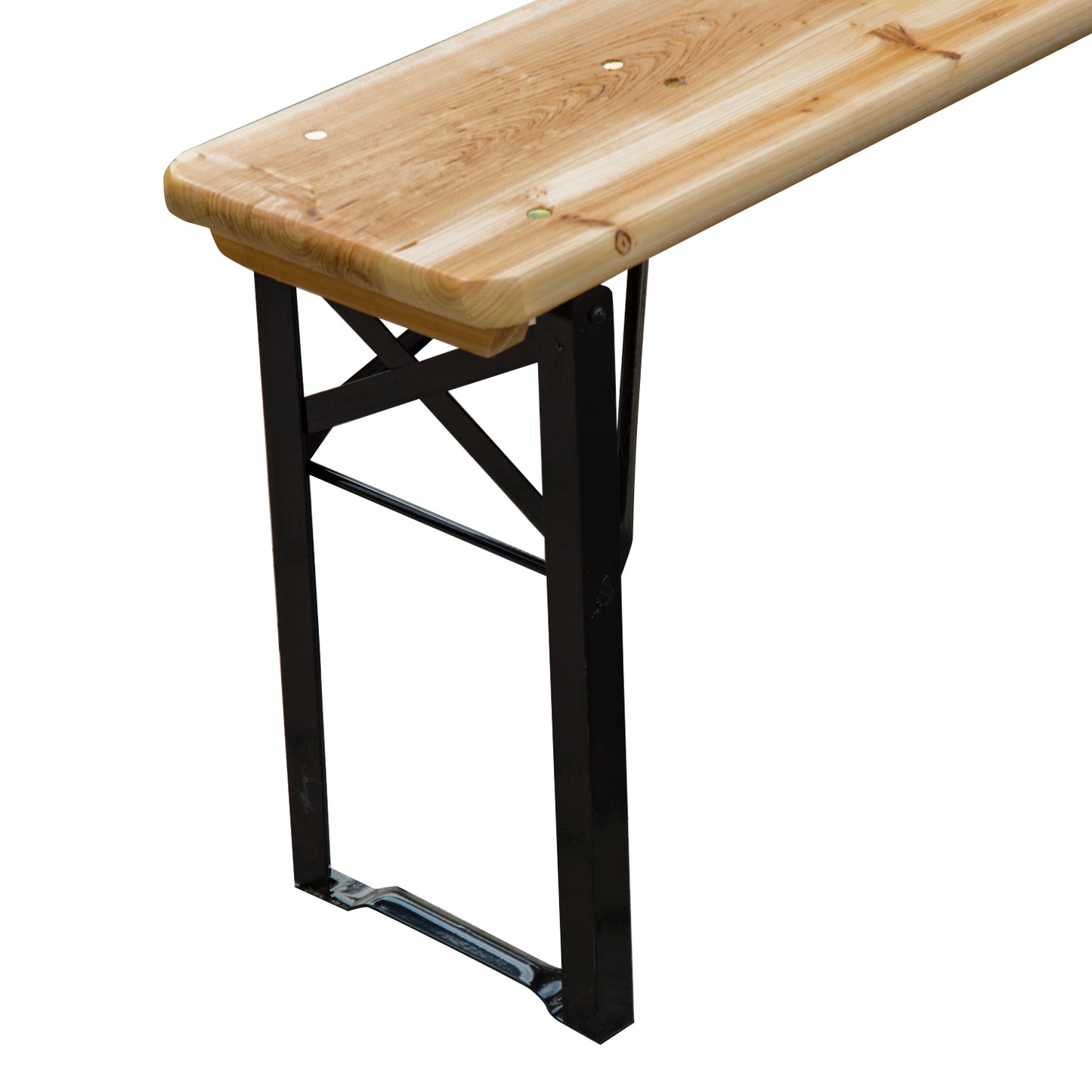 Outsunny Portable Folding Camping Picnic Table And Bench Set With Benches Wooden Trestle Table For Garden BBQ 120cm