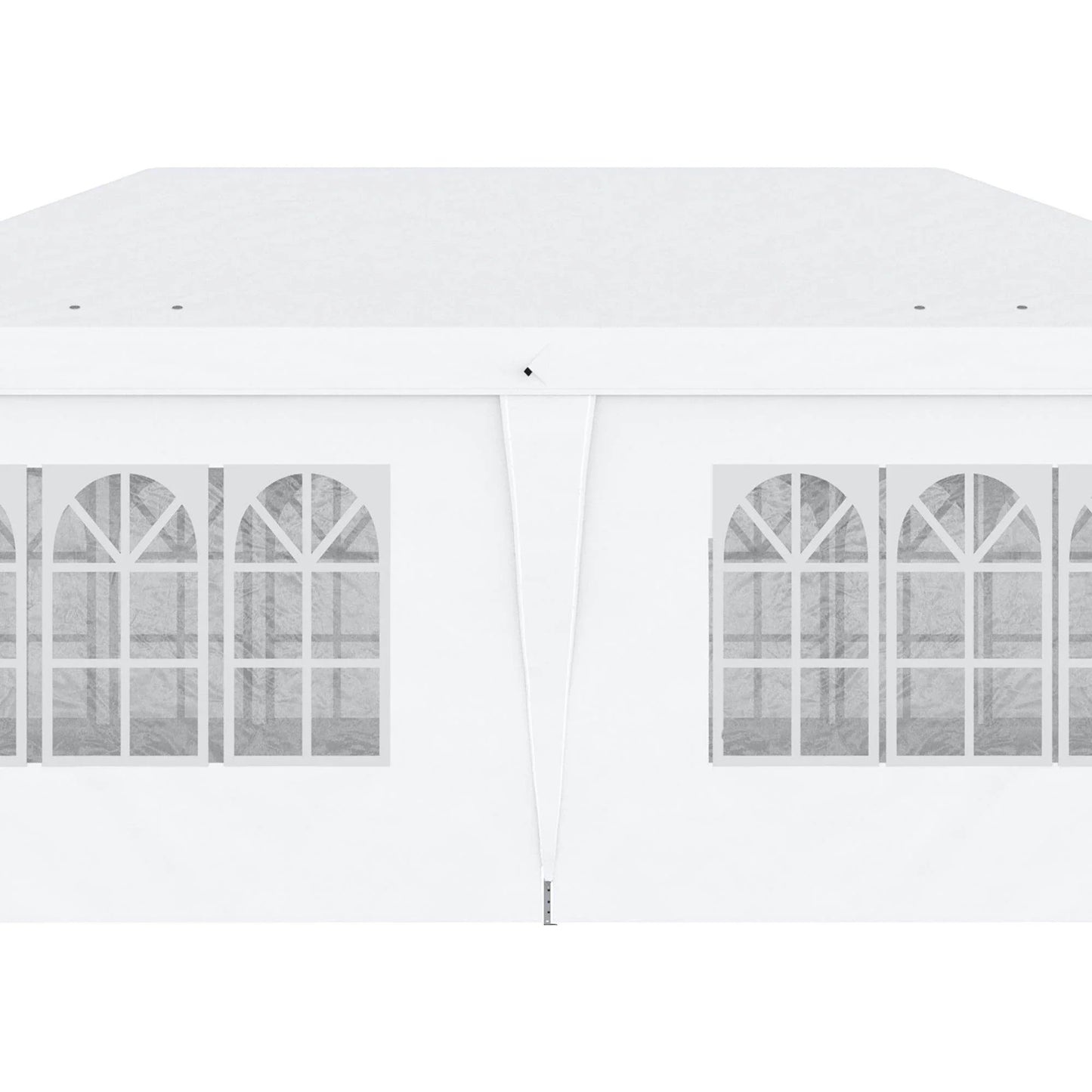 Outsunny 3 x 6m Pop Up Gazebo Height Adjustable Party Tent w/ Storage Bag Black - ALL4U RETAILER LTD