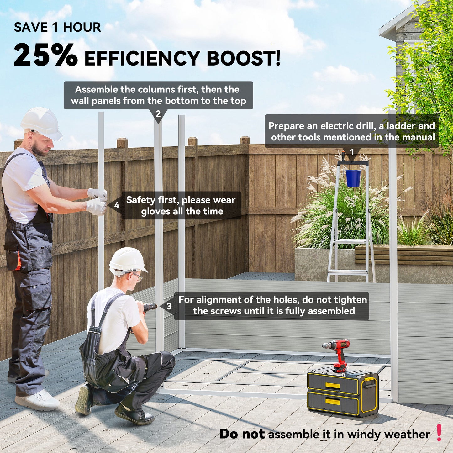 Outsunny 7.9 By 6.2 Ft Aluminium Frame Rust Resistant Waterproof Garden Tool Shed With Galvanised Foundation Light Grey