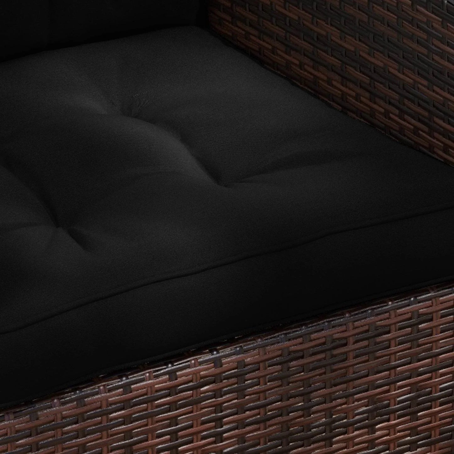 Outsunny 4-Piece Black Cushion Set for Outdoor and Indoor Patio Chairs - ALL4U RETAILER LTD