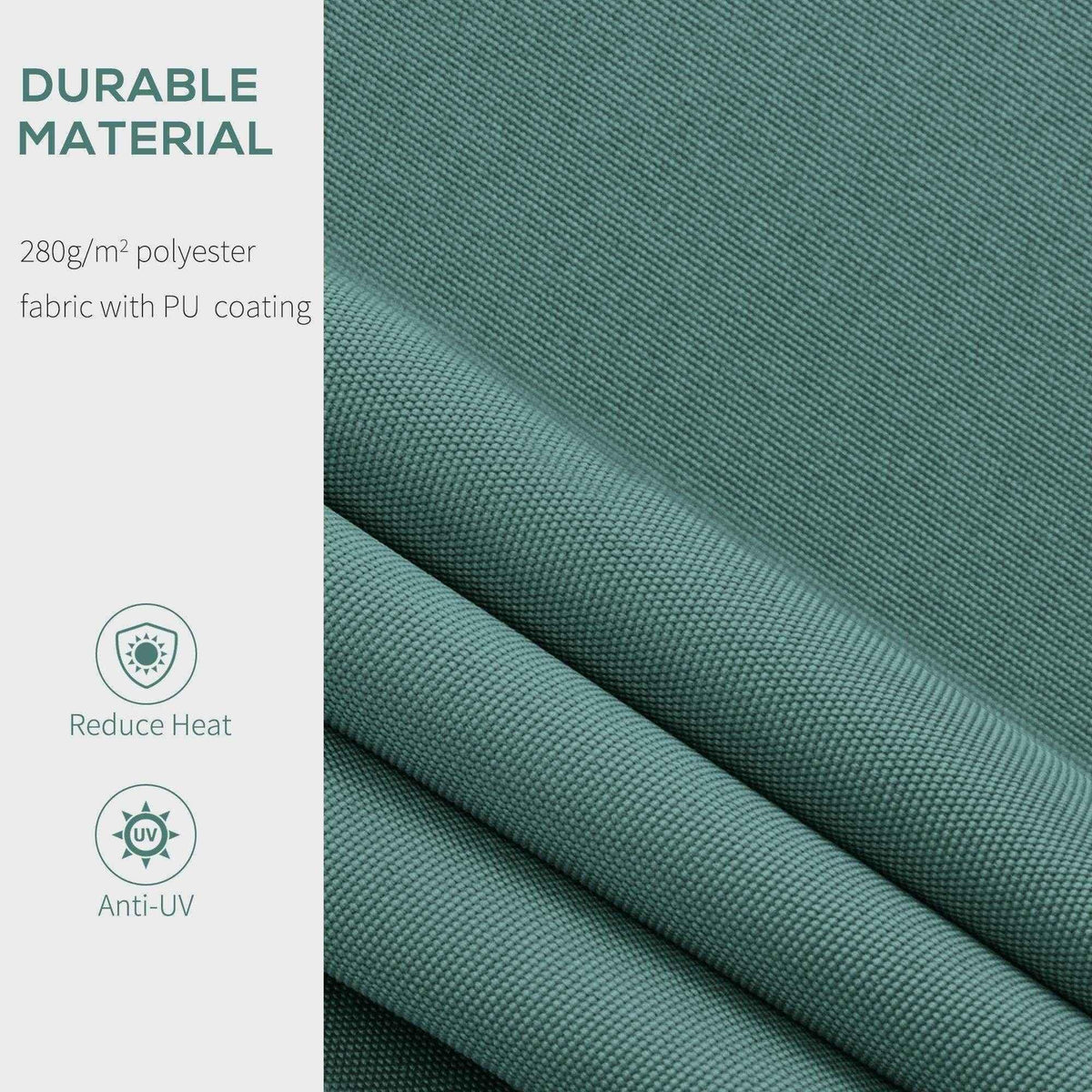 Durable 280g/m² polyester fabric with PU coating, heat-reducing and anti-UV for outdoor home & garden use