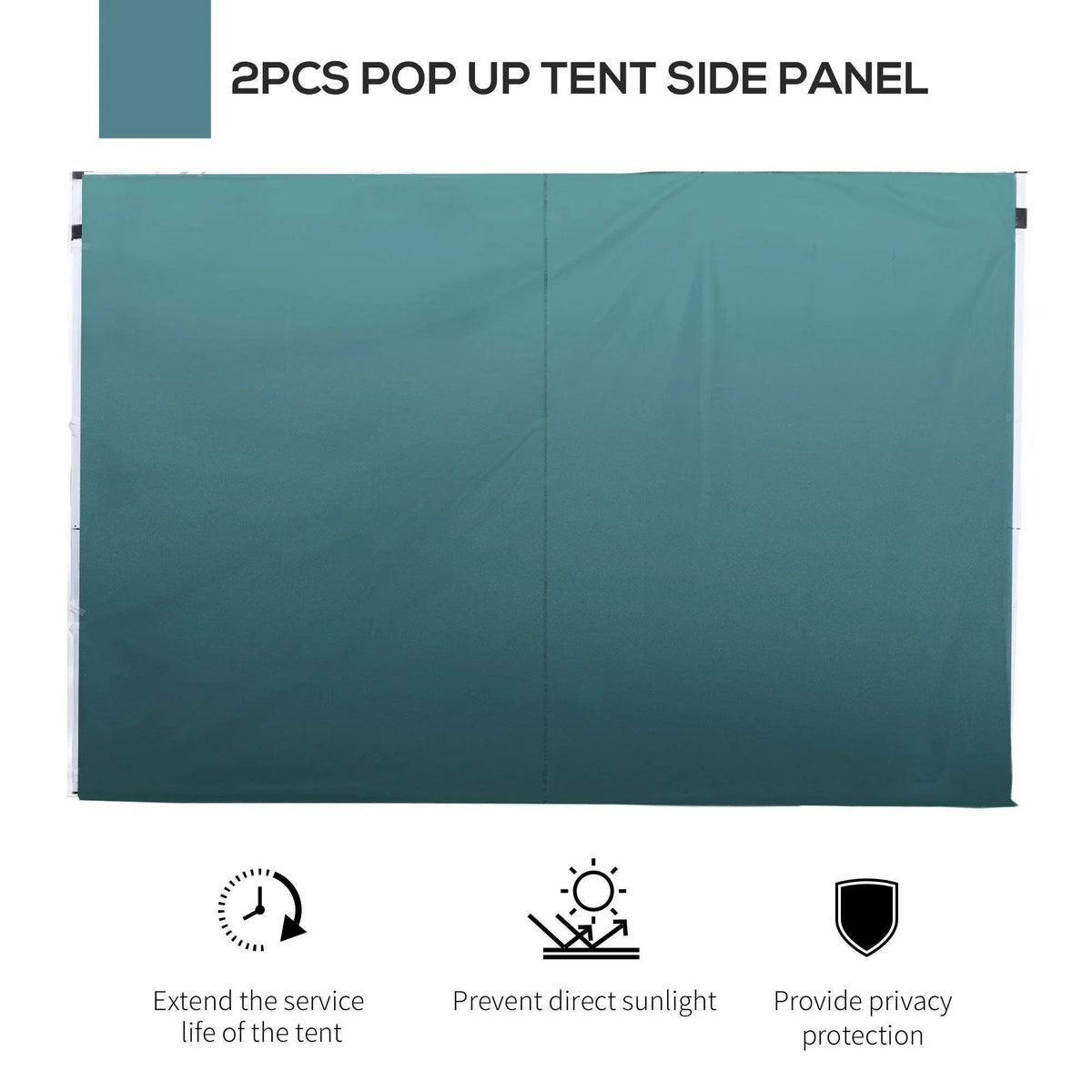 2pcs pop-up tent side panels for privacy, sun protection, and extended tent life