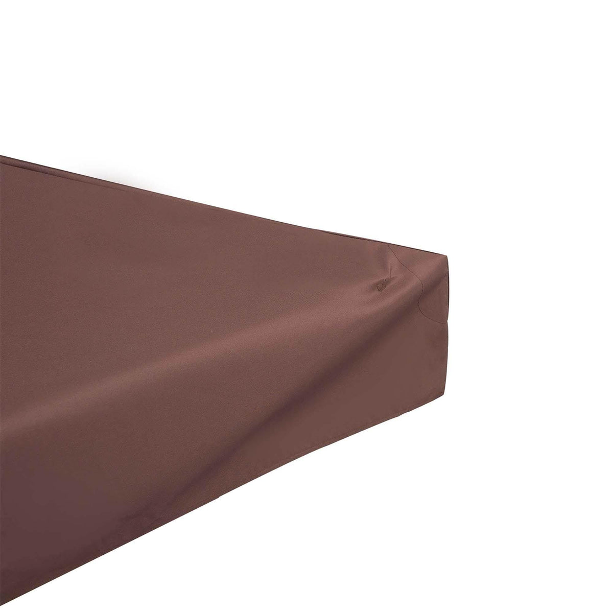 Brown fabric cover for outdoor furniture, durable and weather-resistant for garden use