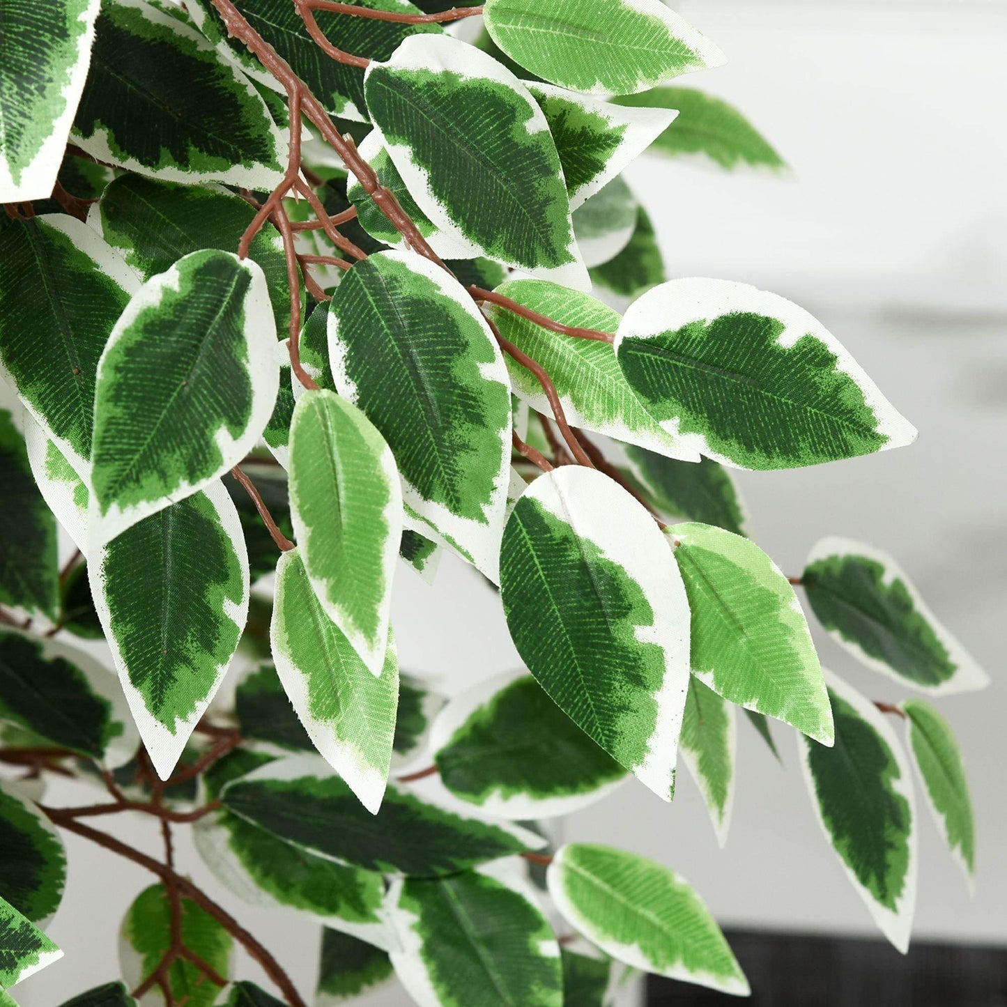 Outsunny Artificial Ficus Silk Tree - 5.2FT Height - ALL4U RETAILER LTD