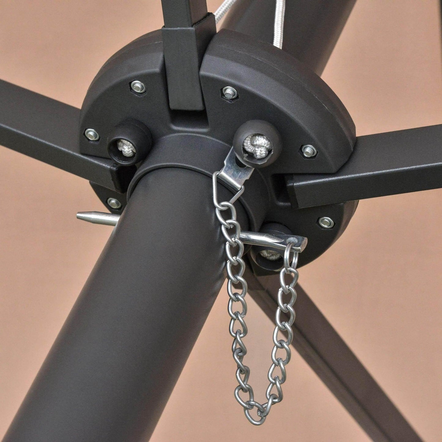 Outsunny Double-Sided Sun Umbrella - Khaki - ALL4U RETAILER LTD