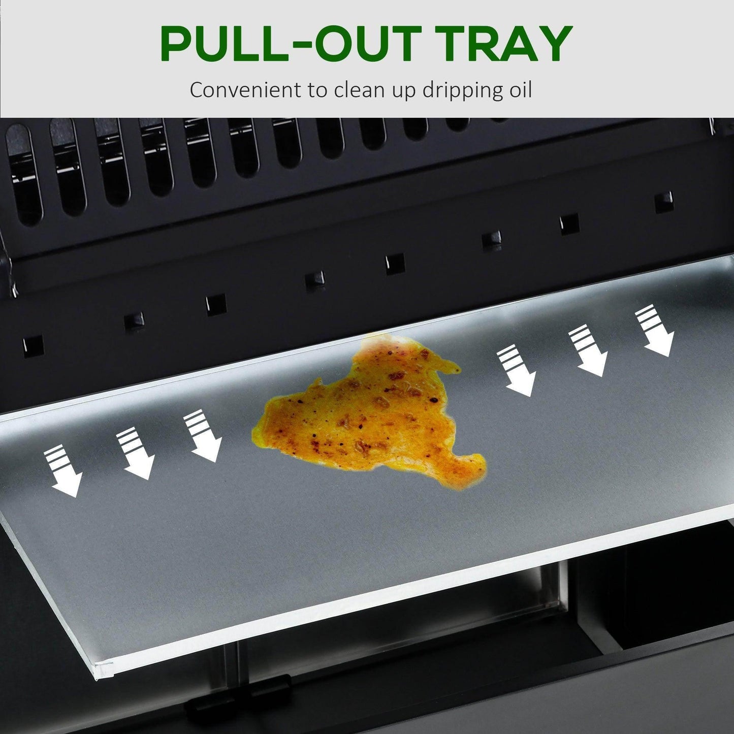 Outsunny Gas BBQ Trolley with Smoker and Side Burner - ALL4U RETAILER LTD