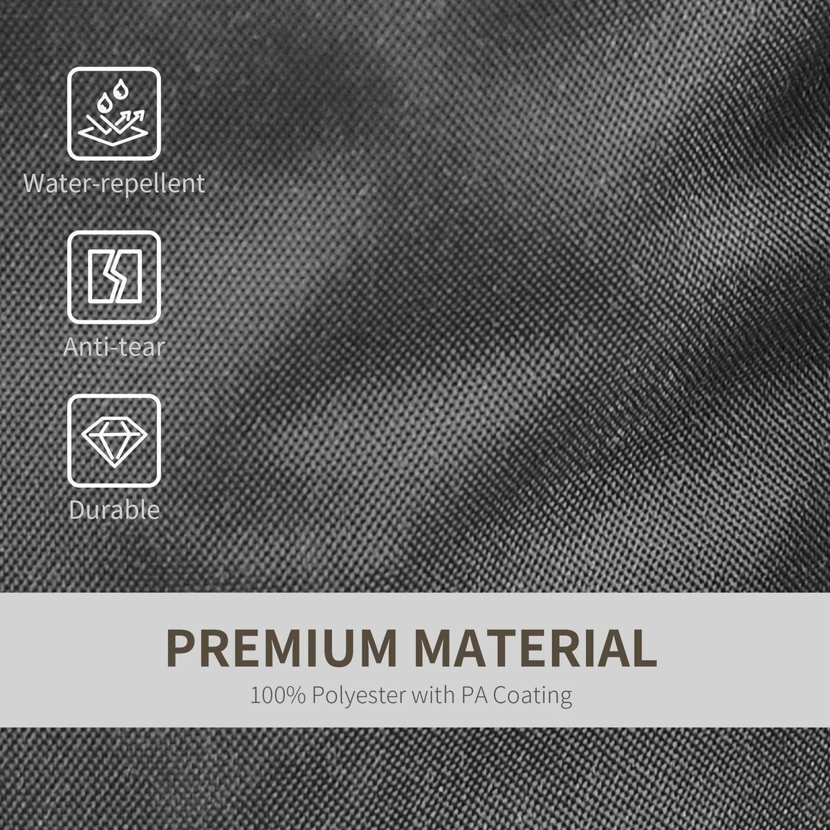 Black polyester sandbag fabric with water-repellent, anti-tear, durable coating