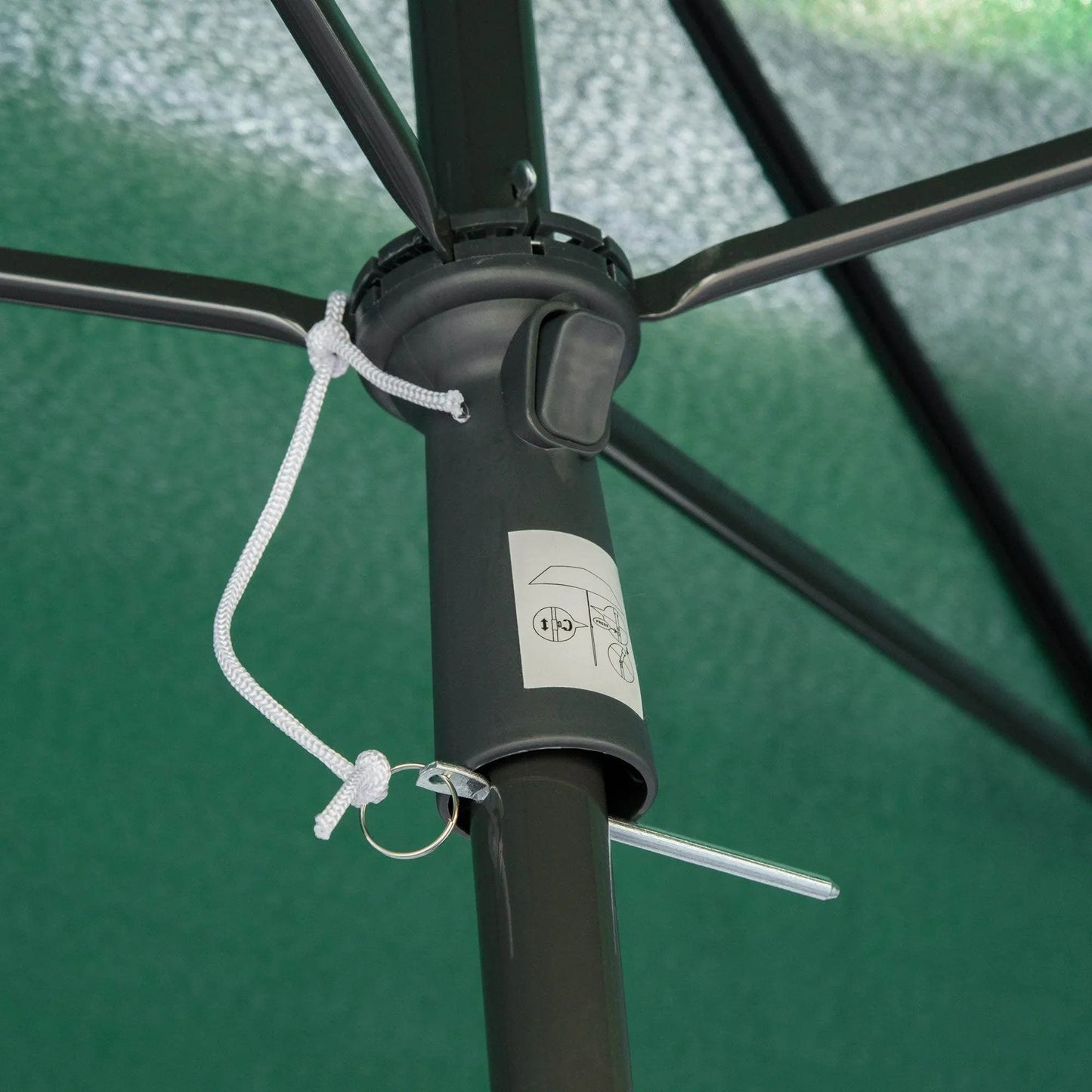 Outsunny Green Patio Umbrella Tilt 2M x 1.25M - ALL4U RETAILER LTD