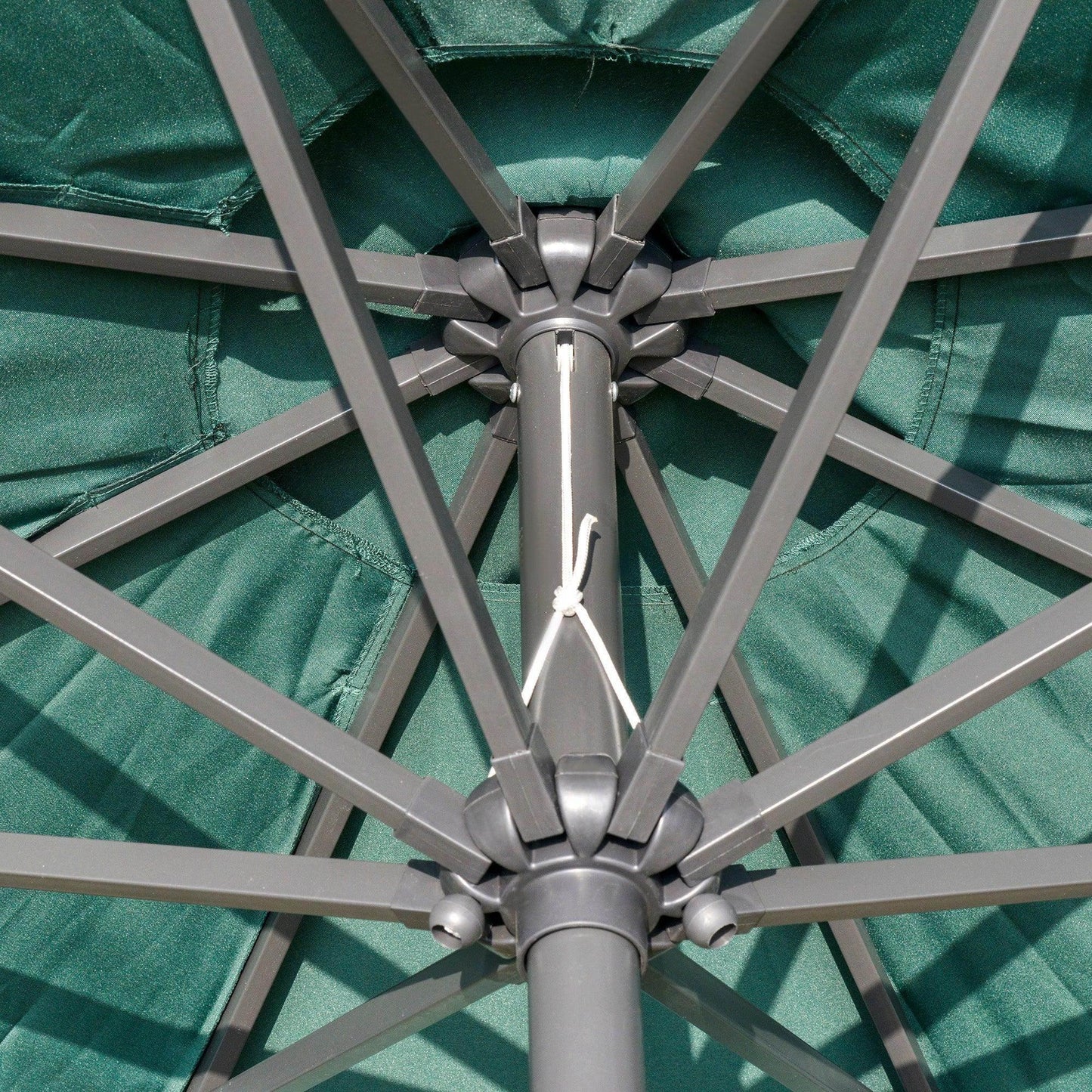 Outsunny Green Patio Umbrella with LED Lights - ALL4U RETAILER LTD