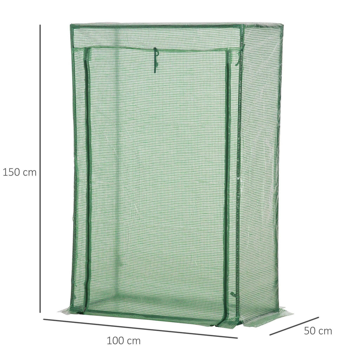 Green greenhouse cover size: 100 x 50 x 150 cm (PE)