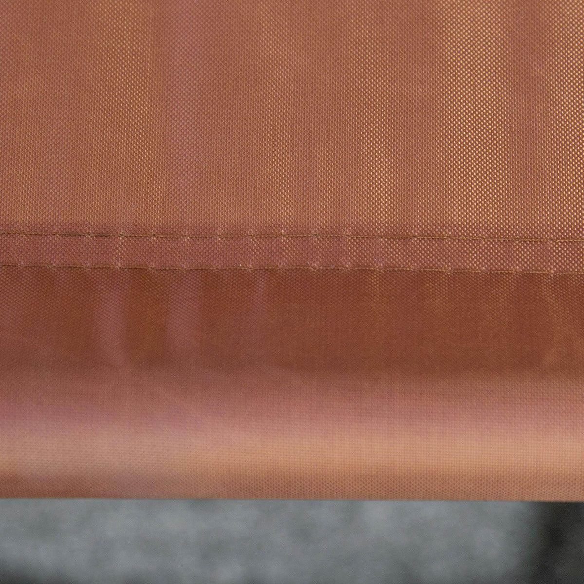Kids swing chair canopy fabric panel in tan with stitched seam