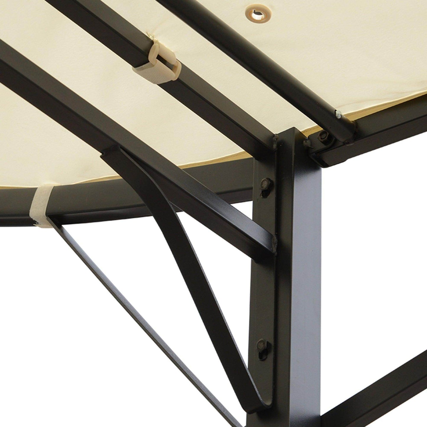 Outsunny Metal Pergola with Wall Mount - Cream White - ALL4U RETAILER LTD