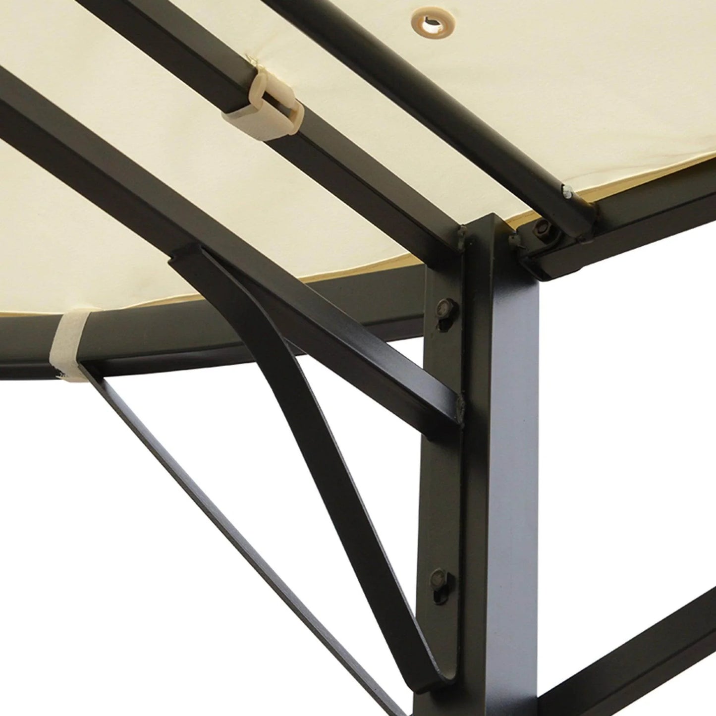 Outsunny Metal Pergola with Wall Mount - Cream White - ALL4U RETAILER LTD