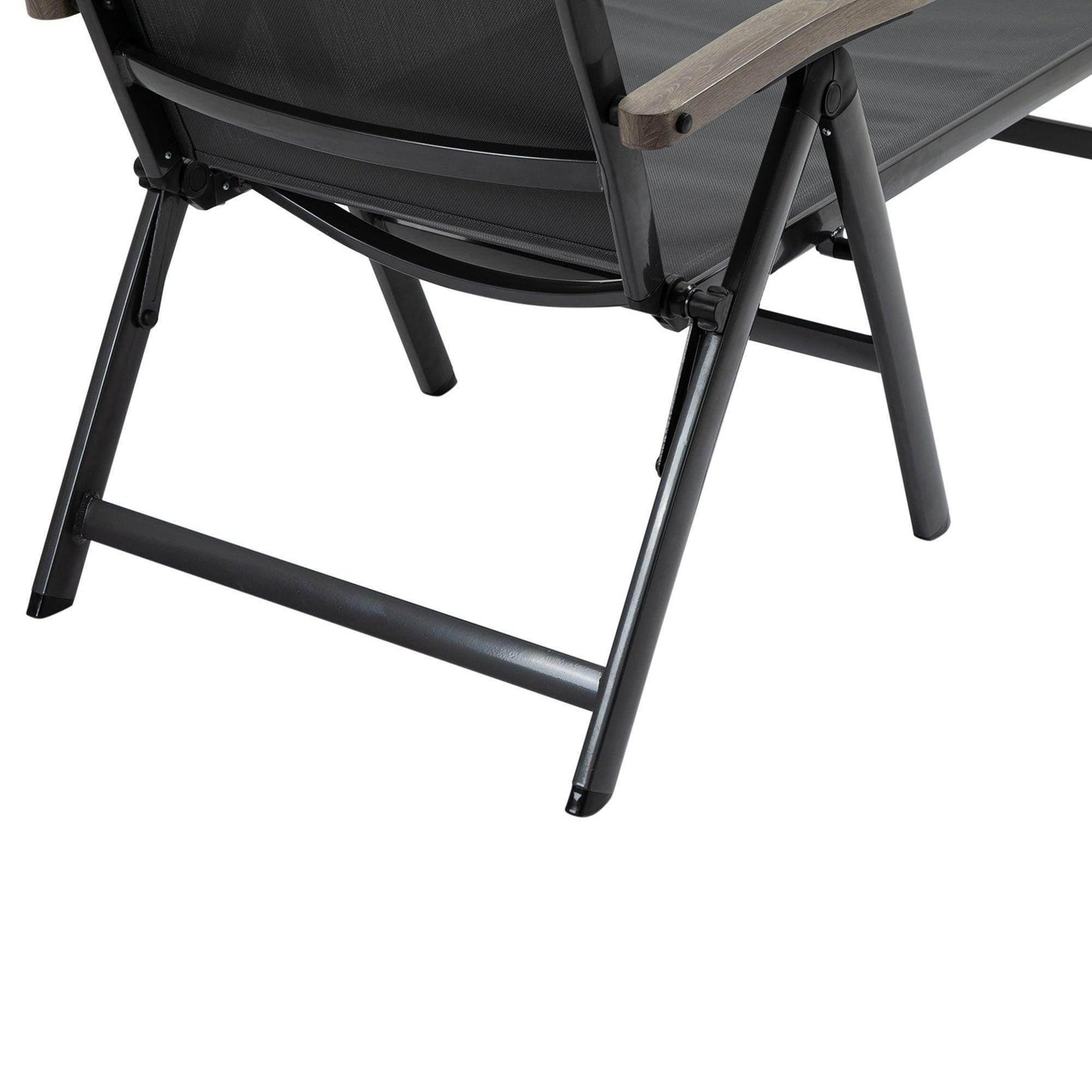 Outsunny Outdoor Folding Sun Lounger - Adjustable Chaise Lounge Chair - ALL4U RETAILER LTD