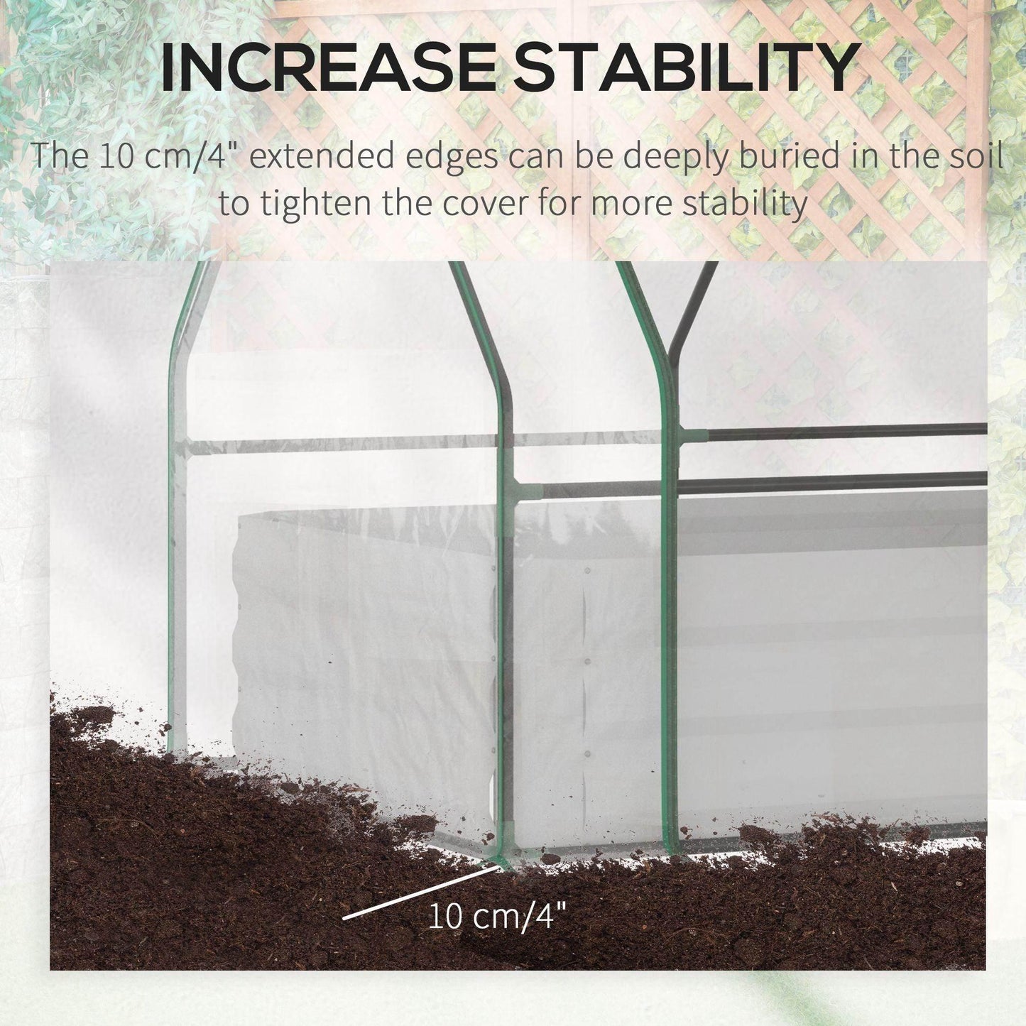 Outsunny Raised Garden Bed with Greenhouse - ALL4U RETAILER LTD