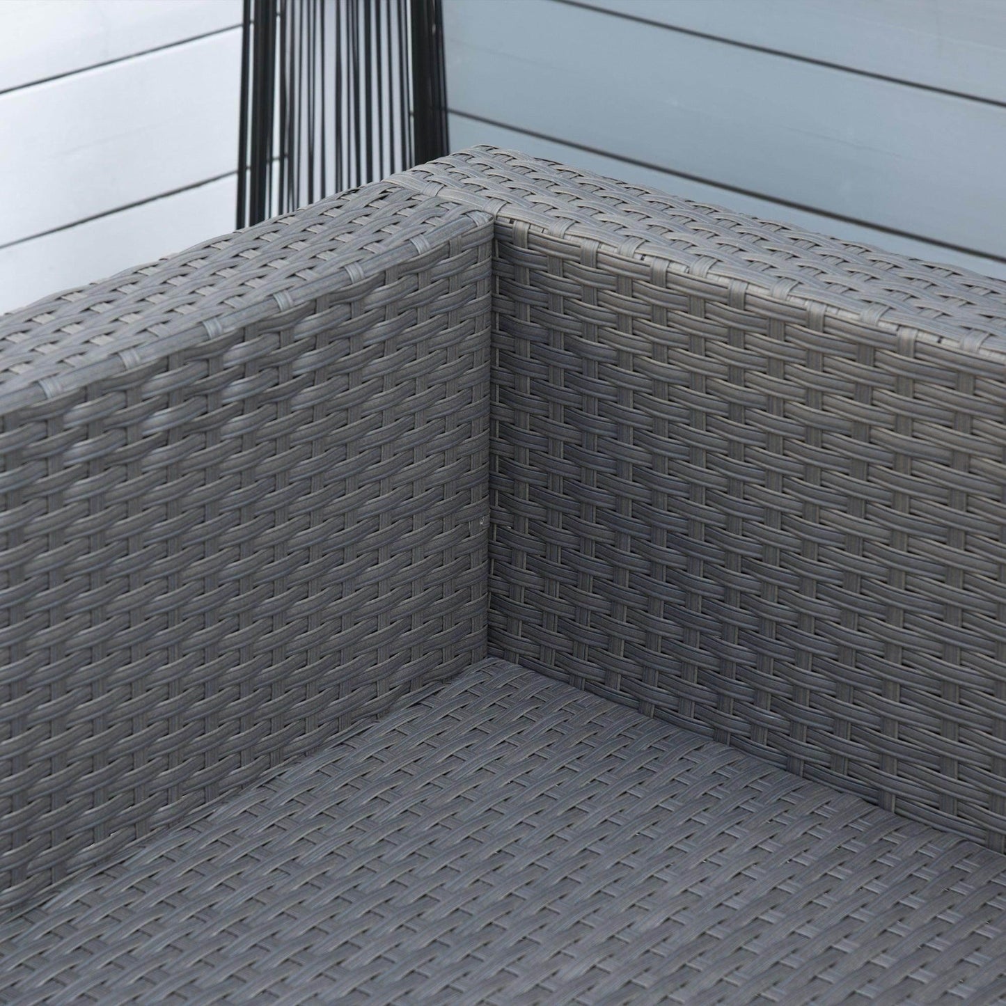 Outsunny Rattan Corner Dining Set - Outdoor Wicker Furniture - ALL4U RETAILER LTD