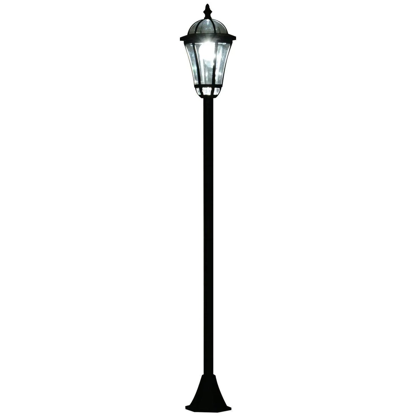 Outsunny Solar Lanterns for Outdoor Pathways - Black - ALL4U RETAILER LTD