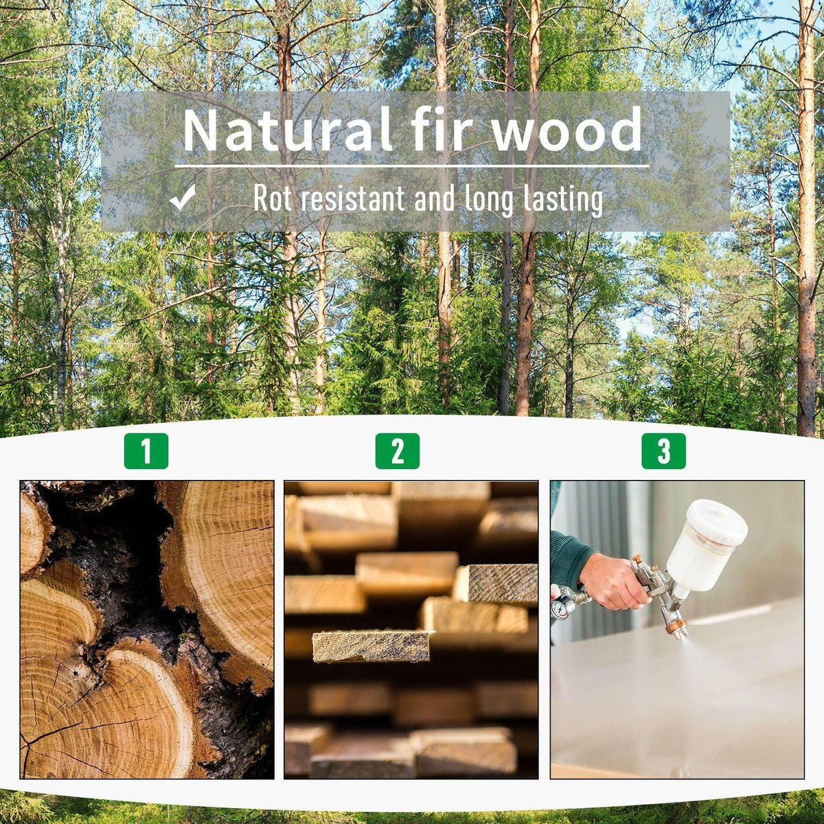 Wooden pine material close-up with rot-resistant durability concept