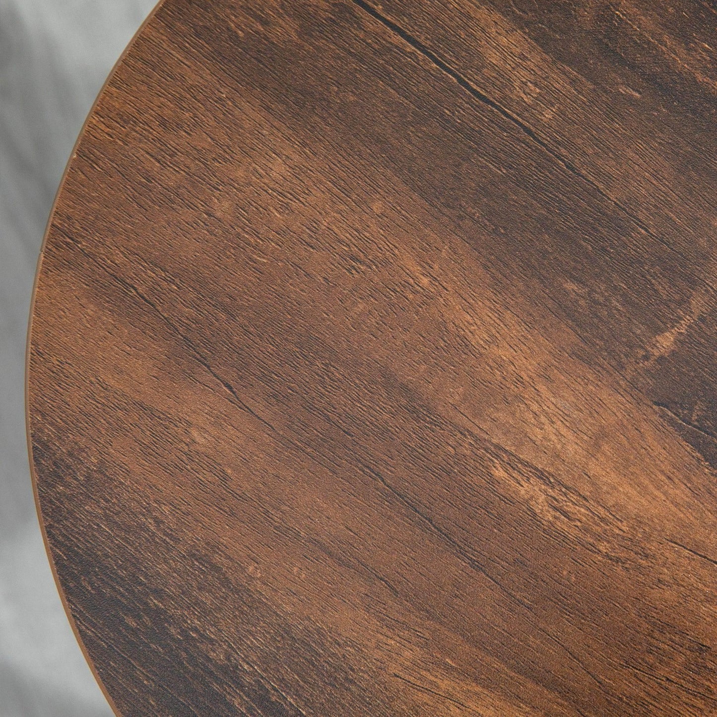 HOMCOM Industrial Rustic Brown Bar Stools, Set of 2 - ALL4U RETAILER LTD