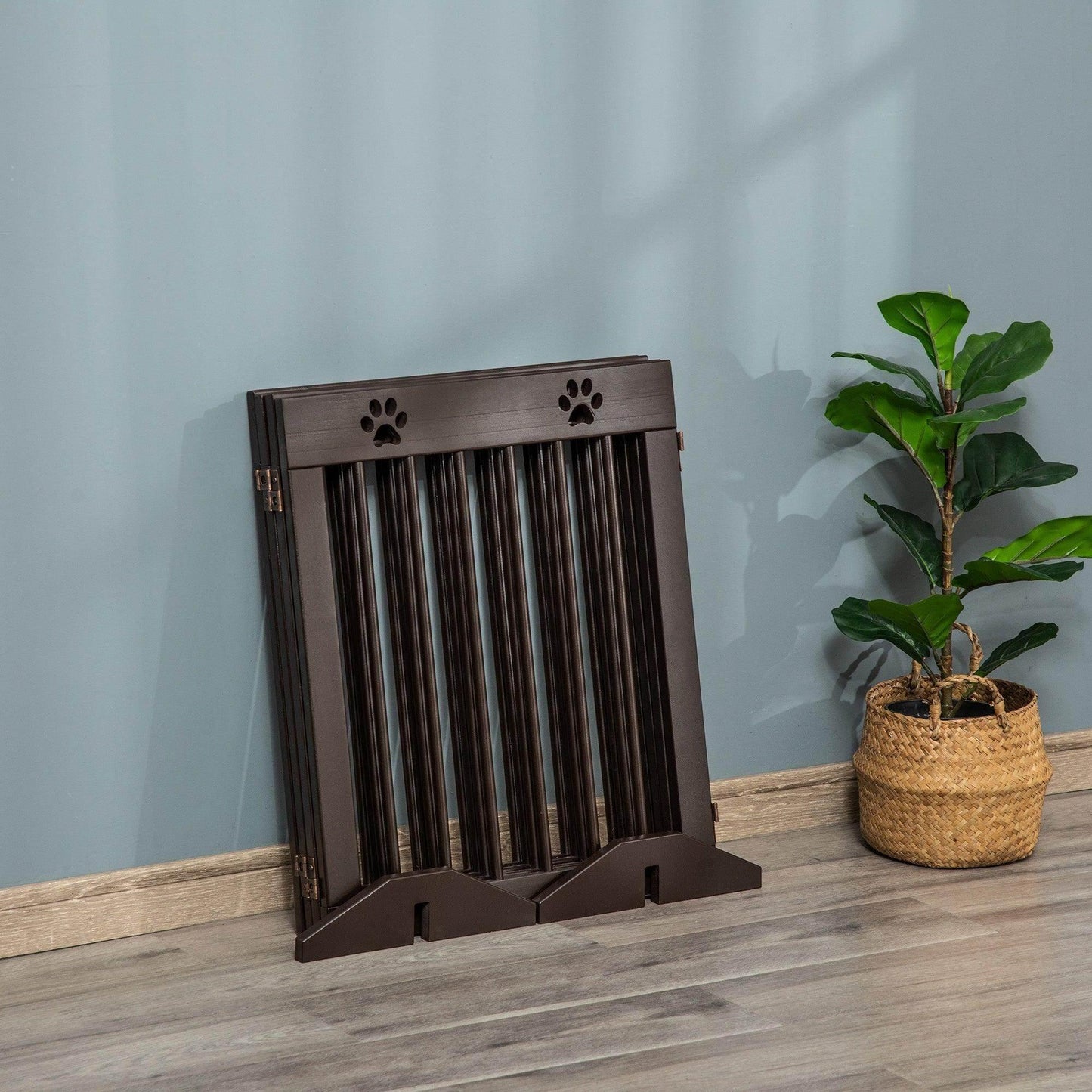 PawHut Foldable Pet Gate for Doorway Stairs - 61cm Tall - ALL4U RETAILER LTD