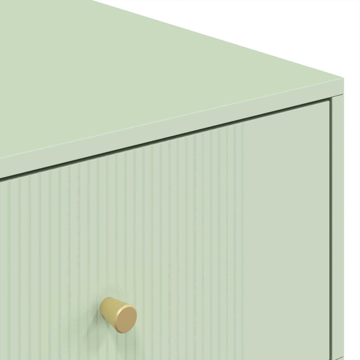 HOMCOM Modern Coffee Table with Storage, 2 Drawers, Light Green Finish