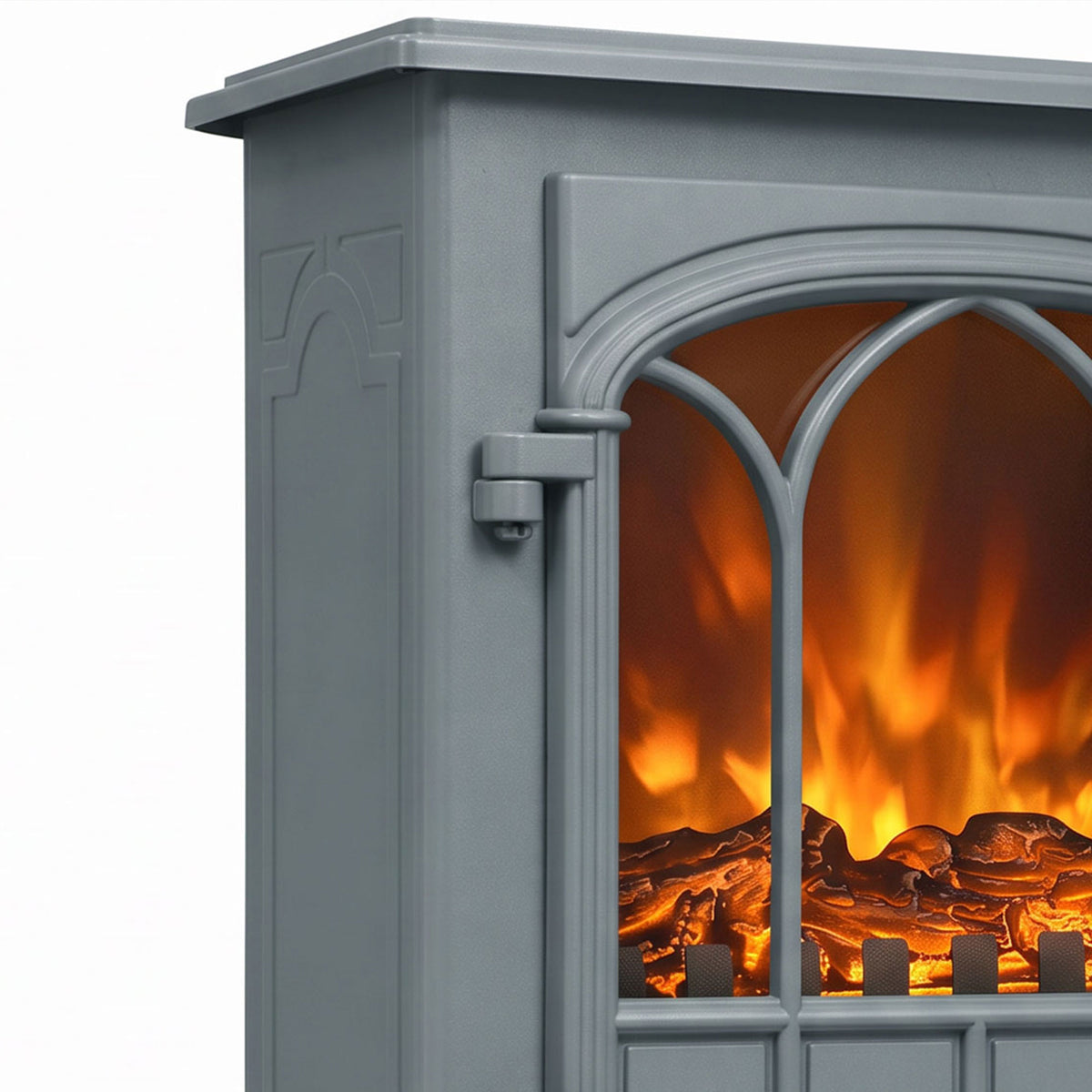 HOMCOM Freestanding Electric Fireplace Log Burner With LED Flame Effect