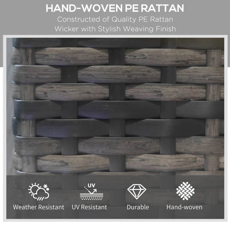 Outsunny Outdoor Sun Lounger with 5-Level Adjustable Backrest and 2 Wheels - Rattan Wicker Chaise Recliner for Ultimate Comfort - ALL4U RETAILER LTD