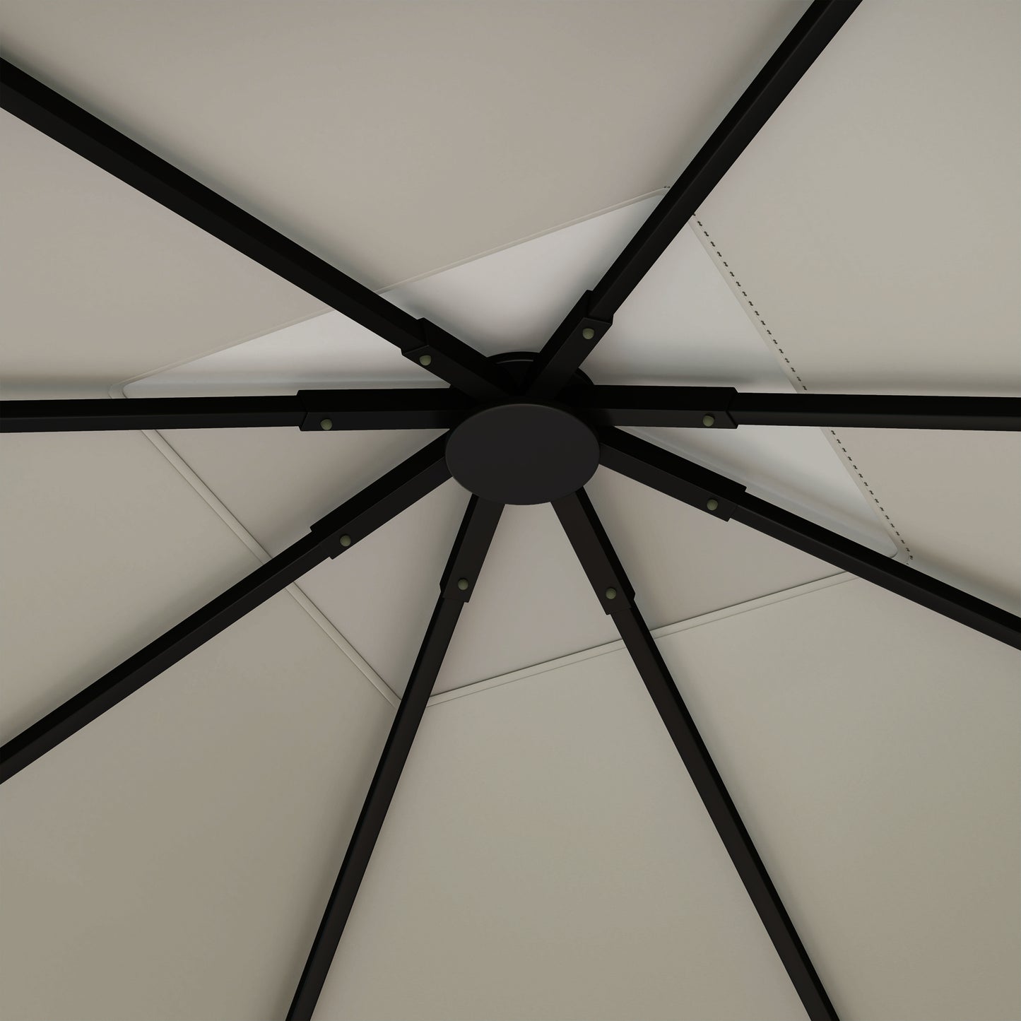 Outsunny 3 x 3m Gazebo Canopy Replacement for 01-0867 Series Light Grey PA-Coated Polyester UPF30 Sun Protection