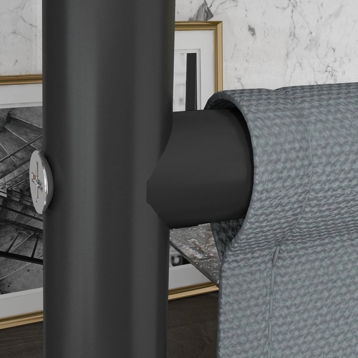 HOMCOM Portable 6FT Outdoor Privacy Screen with Lockable Wheels - Freestanding Metal Room Divider - ALL4U RETAILER LTD