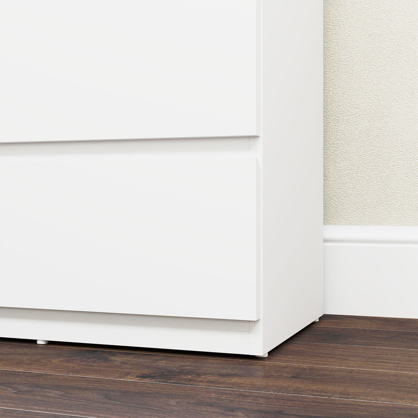 HOMCOM 5 Drawer Chest of Drawers Modern Dresser Storage Cabinet for Bedroom Organization