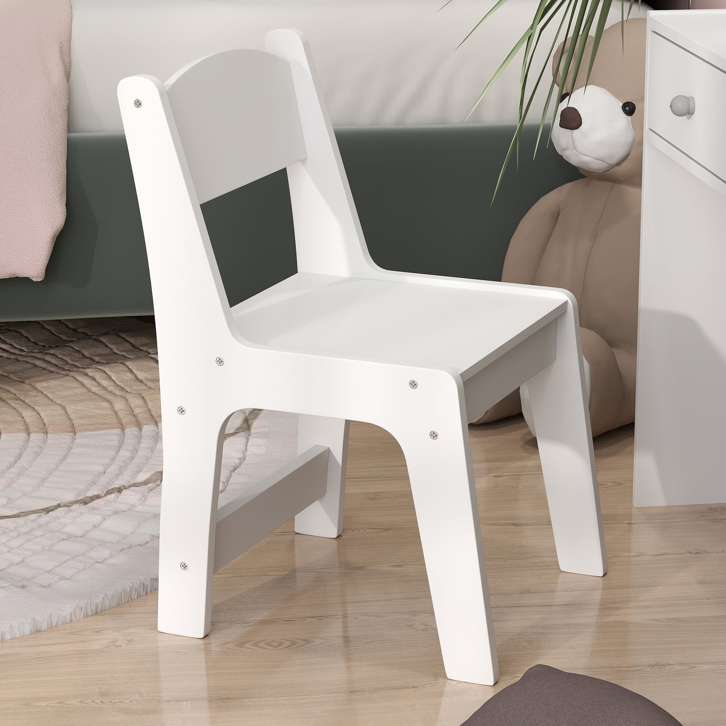 Aiyaplay Kids Dressing Table Set With Stool And Mirror Vanity Table With Storage Drawers Ideal Gift For Ages 3 To 8