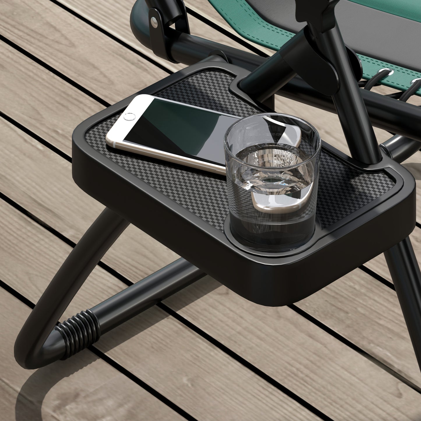 Outsunny Zero Gravity Lounger Set Of Two Folding Reclining Patio Chairs With Padded Seats And Headrests