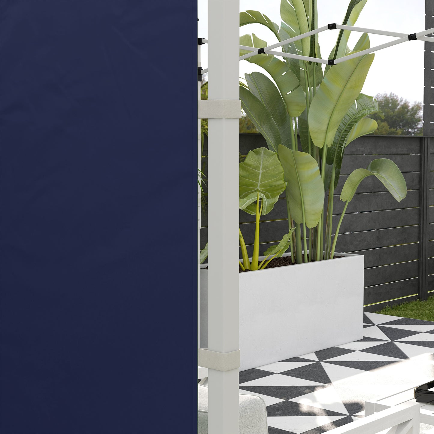 Outsunny Replacement Gazebo Side Walls Set 195 x 295 cm For 3x3m Or 3x6m Canopies Blue