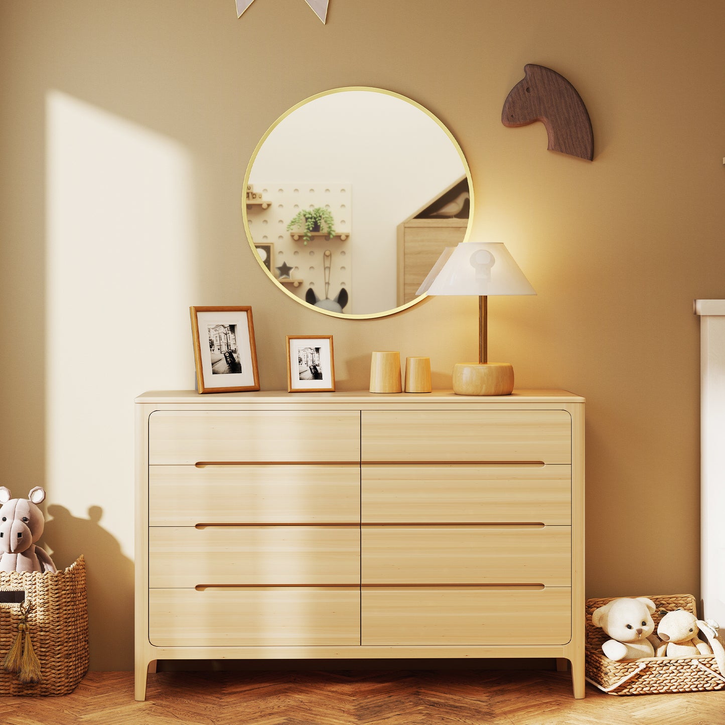 HOMCOM 61cm Decorative Round Wall Mirror For Bedroom Living Room Gold Tone Bathroom Mirror For Home Decor