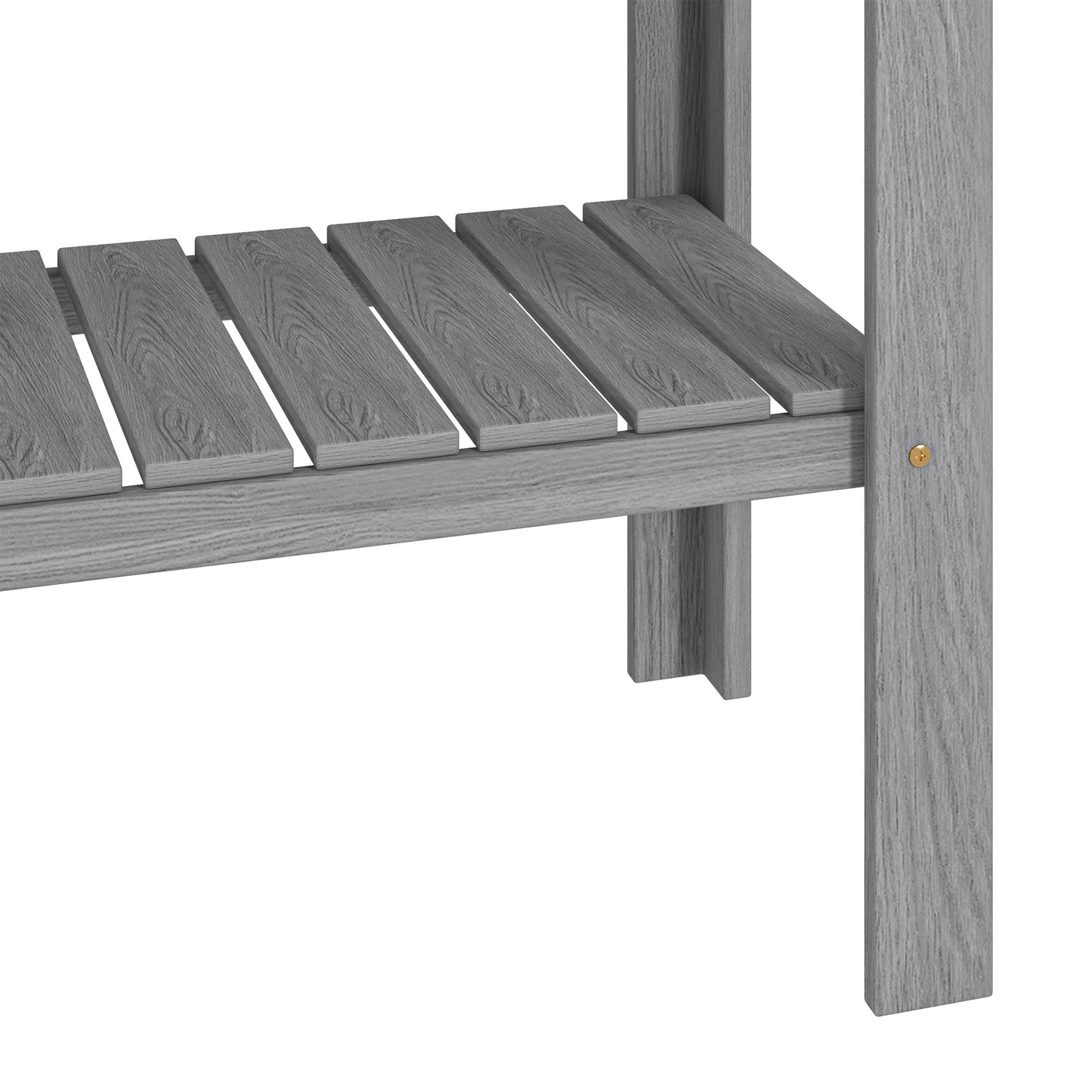 Outsunny Wooden Raised Garden Bed With Storage Shelf And Drainage Holes Elevated Planter Box On Legs Grey