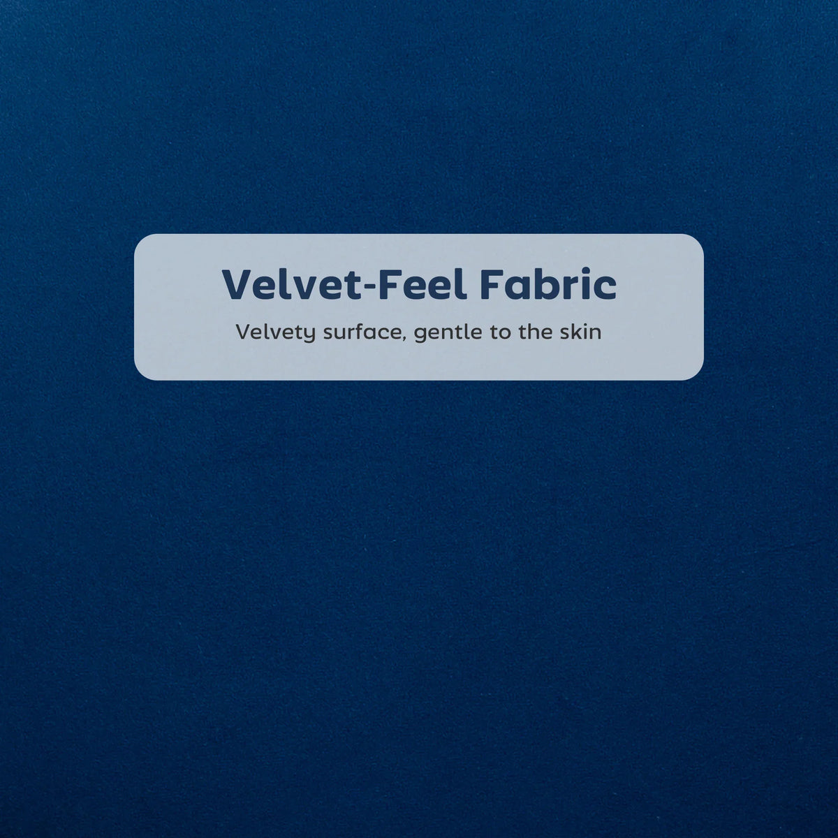 Dark blue velvet-feel fabric upholstery close-up