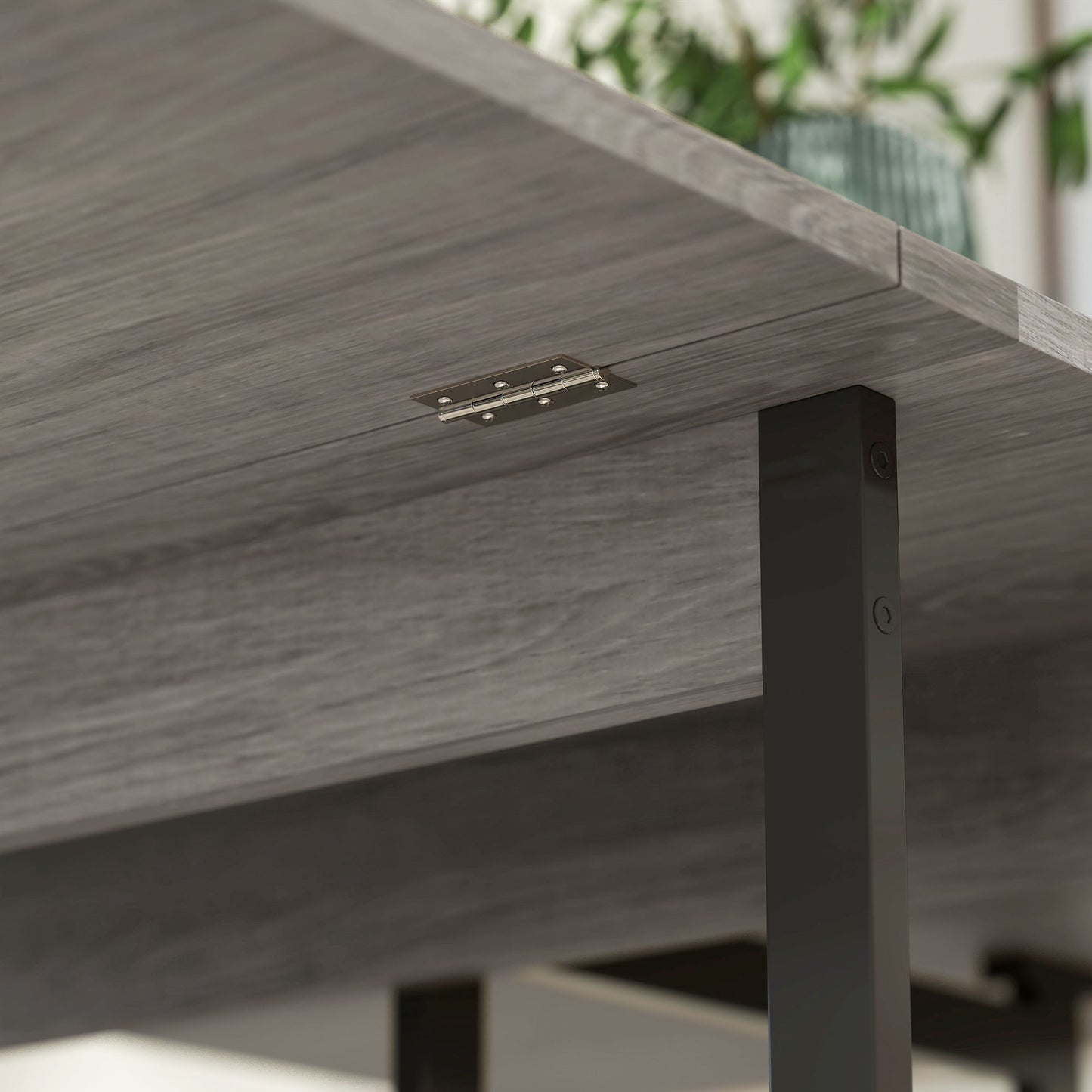 HOMCOM Four Person Drop Leaf Dining Table Grey Wood Effect For Small Spaces Versatile Use