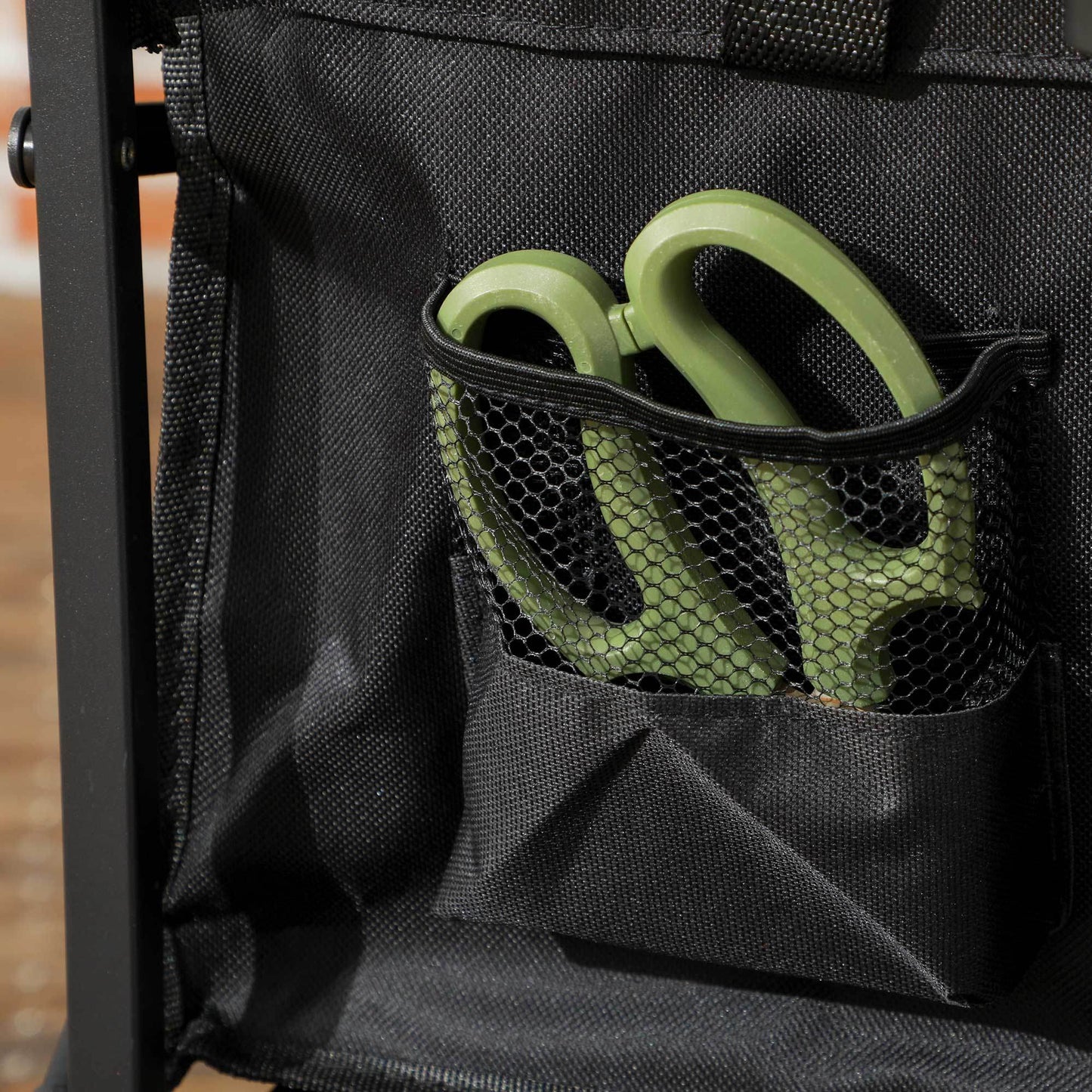 Outsunny Versatile Folding Utility Cart with Telescopic Handle - Heavy-Duty Pull Along Trolley in Black - ALL4U RETAILER LTD