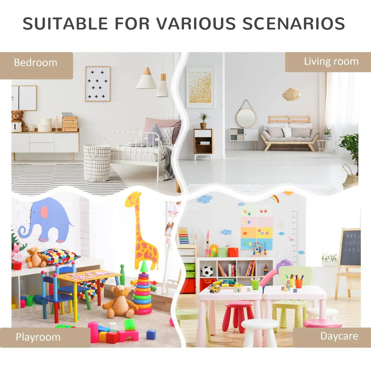 Kids bookcase storage for playrooms and bedrooms, grey with open book shelves