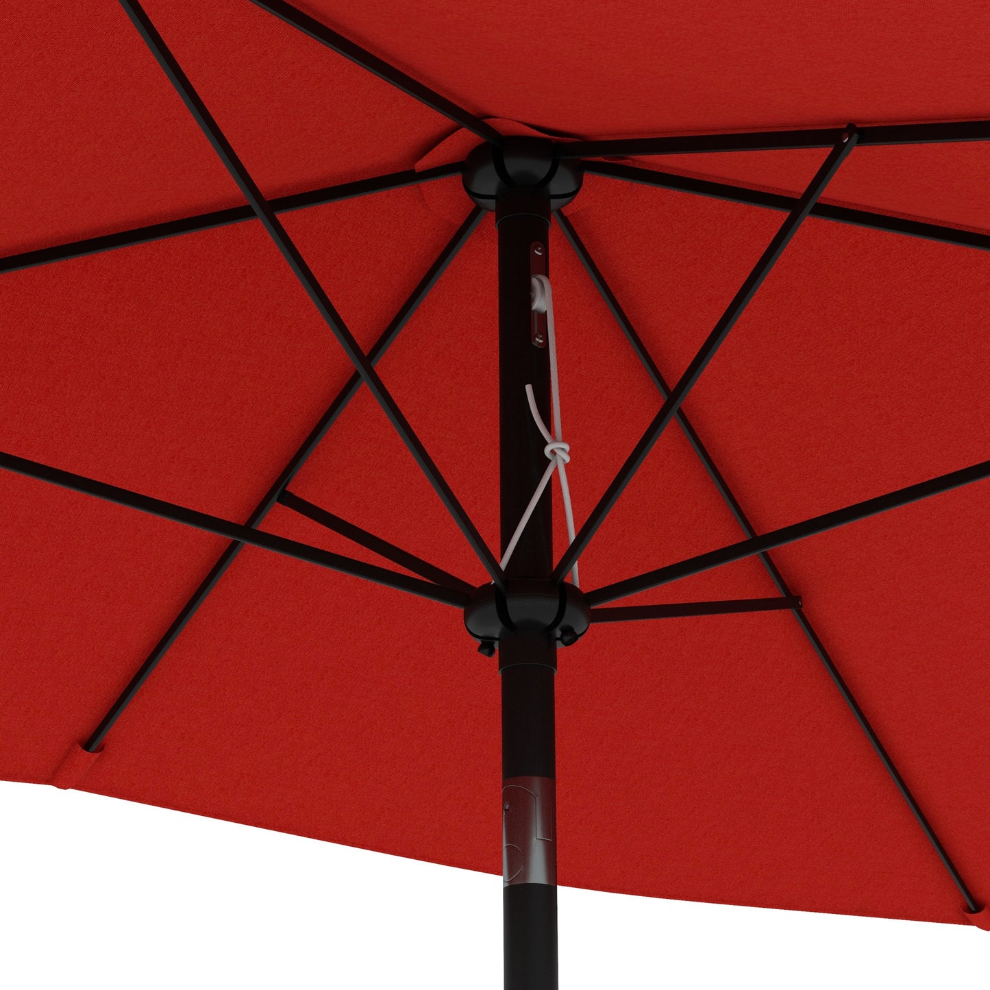 Outsunny 2x3 m Rectangular Parasol Umbrella Tilt Red Outdoor Patio Shade for Sun Protection