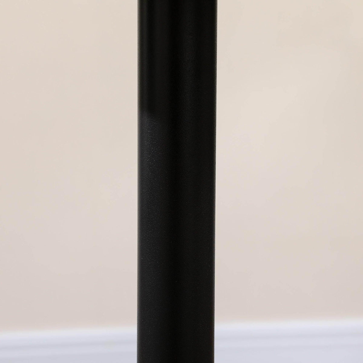 Black steel table pedestal leg, smooth finish
