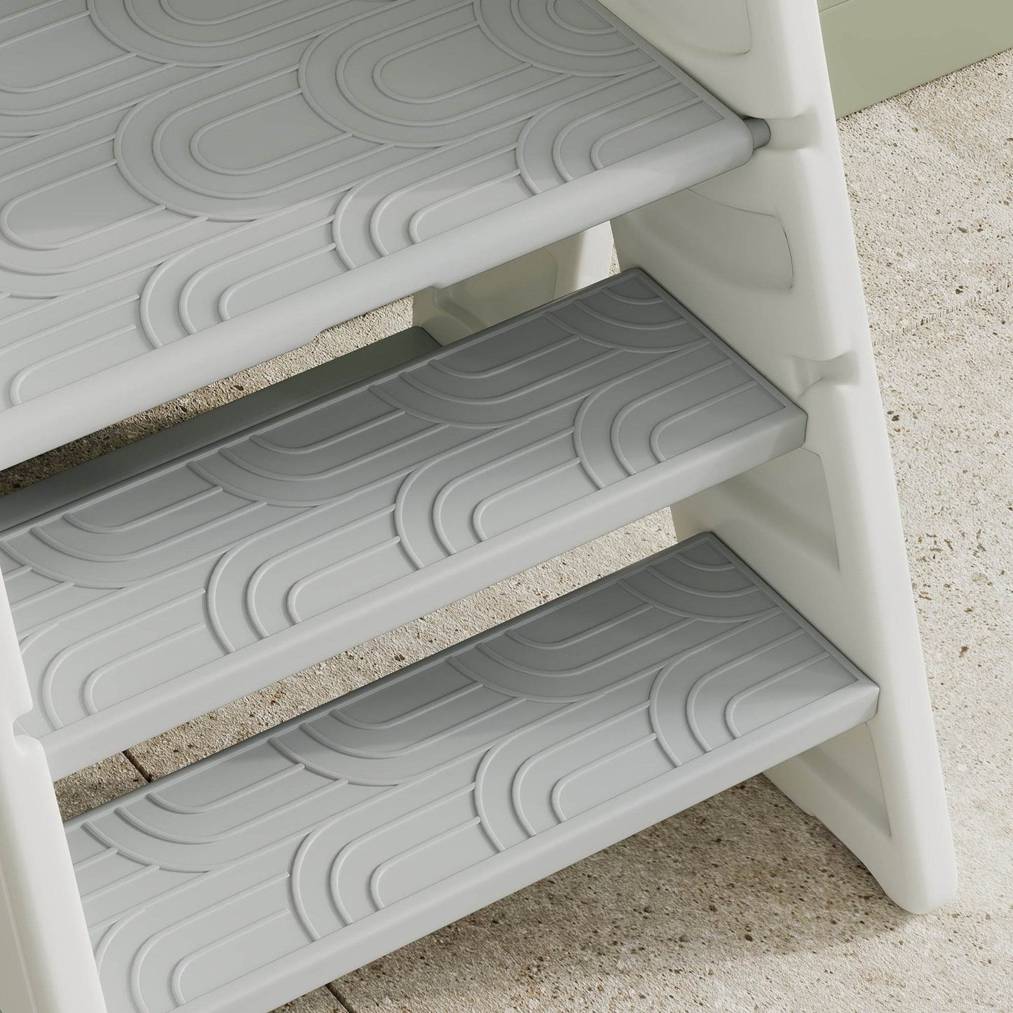 Adjustable Grey Toddler Kitchen Step Stool with Non-Slip Surface and Foldable Design - ALL4U RETAILER LTD