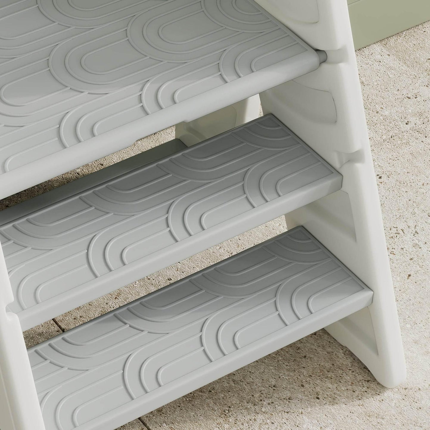 Adjustable Grey Toddler Kitchen Step Stool with Non-Slip Surface and Foldable Design - ALL4U RETAILER LTD