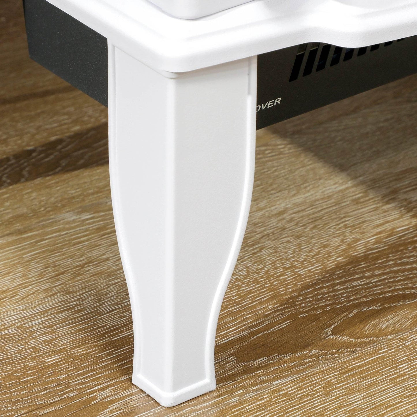 HOMCOM White Electric Stove Heater with Realistic LED Flame and Safety Features - ALL4U RETAILER LTD