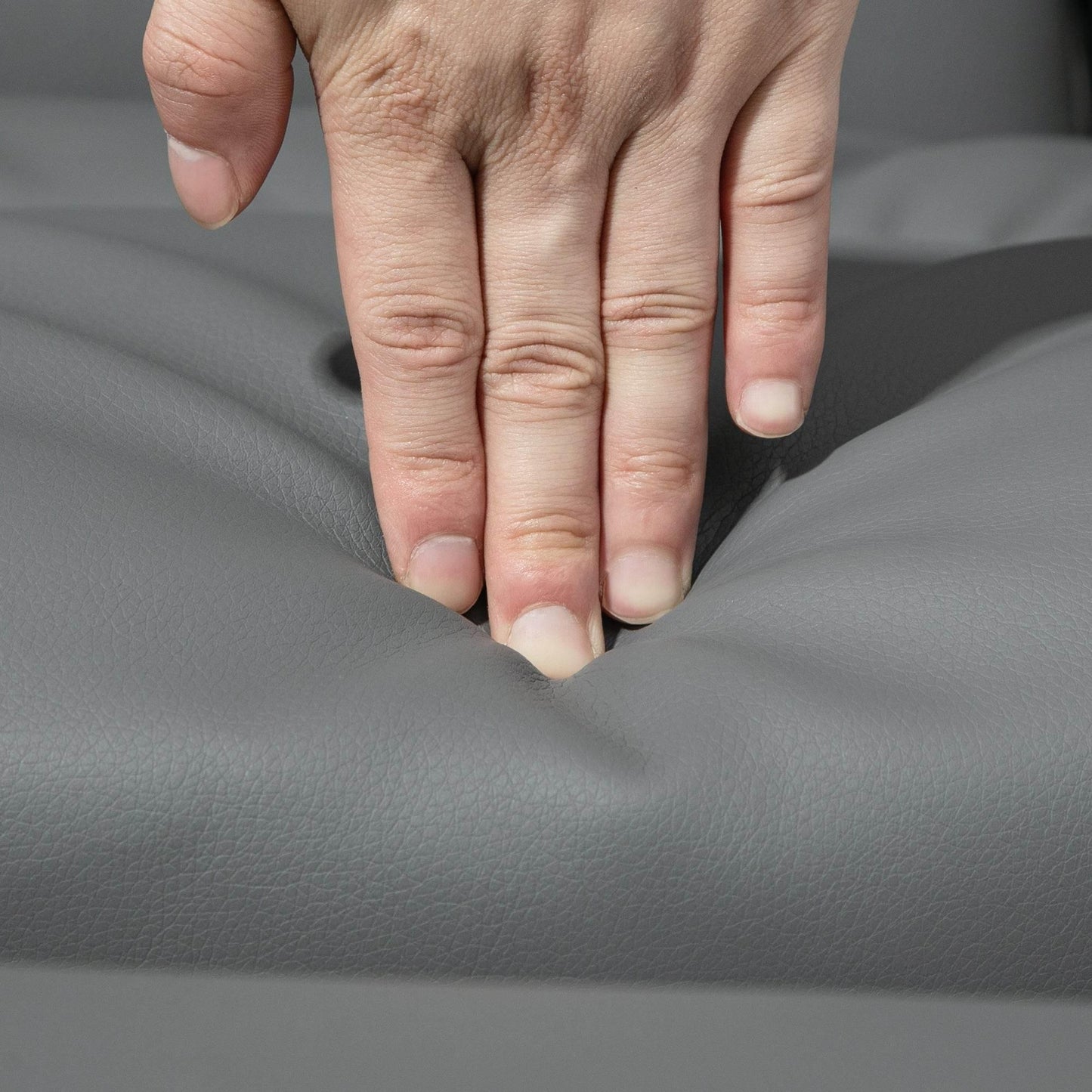 HOMCOM Grey PU Leather Swivel Recliner Chair with Matching Ottoman, High Back Comfort for Living Room or Office - ALL4U RETAILER LTD