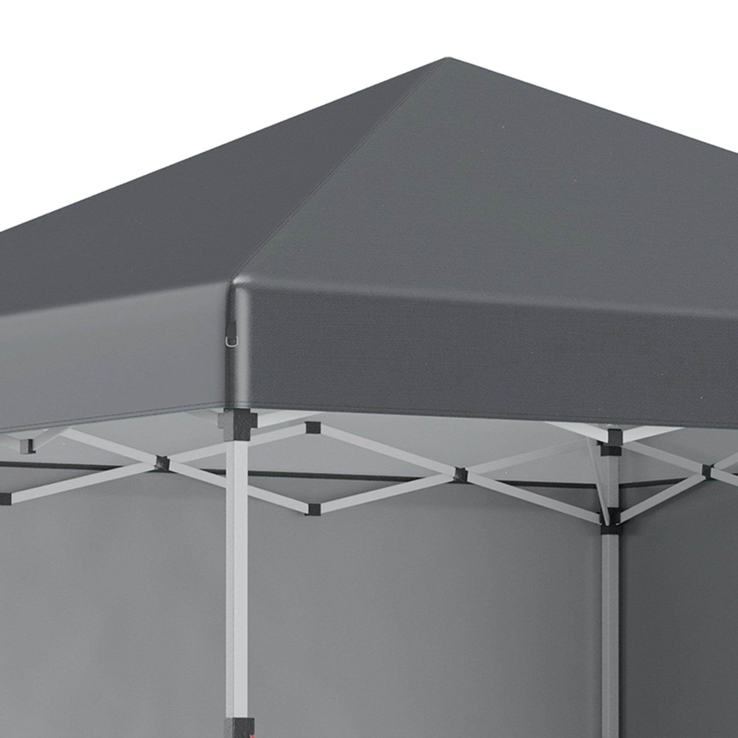 Outsunny 3x3 (M) Pop Up Gazebo Party Tent w/ 2 Sidewalls, Weight Bags Dark Grey - ALL4U RETAILER LTD