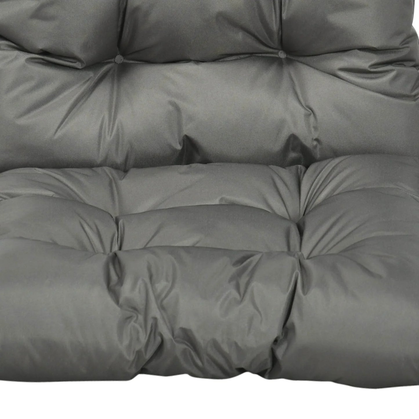 Outsunny Comfortable Light Grey Garden Chair Cushion with Backrest for Indoor and Outdoor Use - ALL4U RETAILER LTD