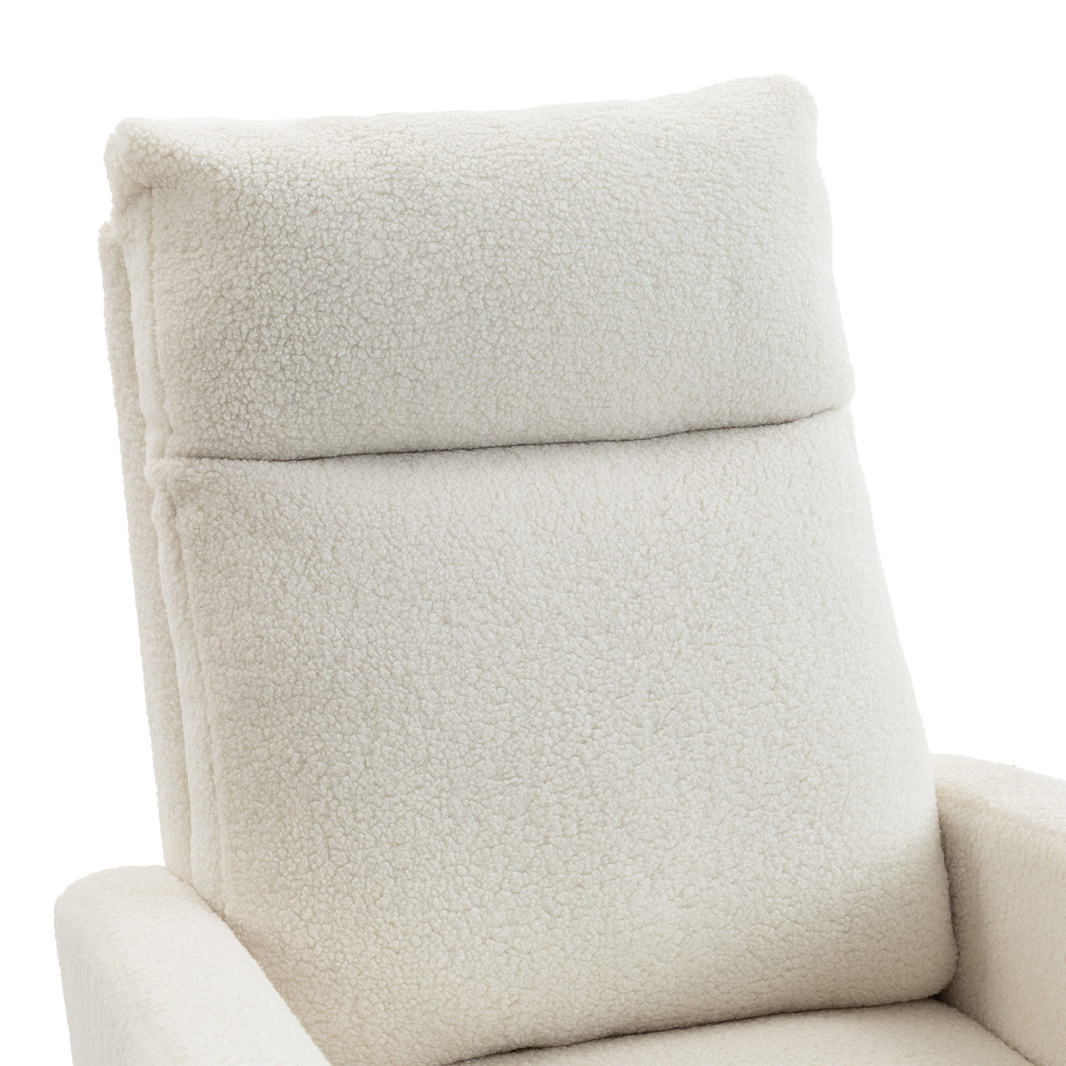 Homcom Sherpa Fleece Rocking Chair With High Back And Side Pockets